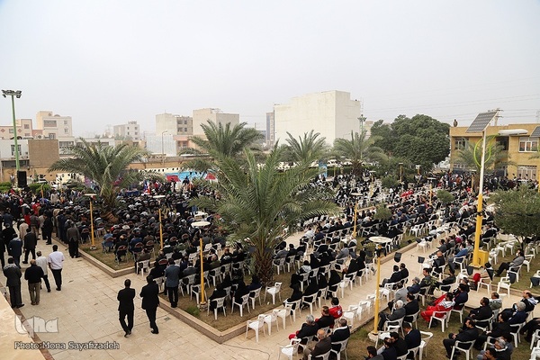 تشییع شهید گمنام در شرکت ملی حفاری