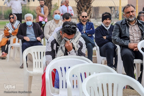 تشییع شهید گمنام در شرکت ملی حفاری