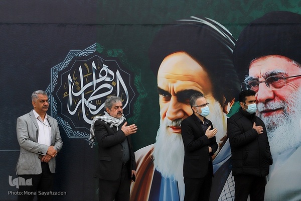 تشییع شهید گمنام در شرکت ملی حفاری