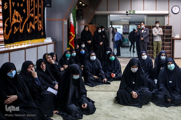 آیین وداع با پیکر شهید دفاع مقدس در بیمارستان نجمیه