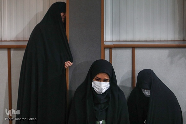 آیین وداع با پیکر شهید دفاع مقدس در بیمارستان نجمیه