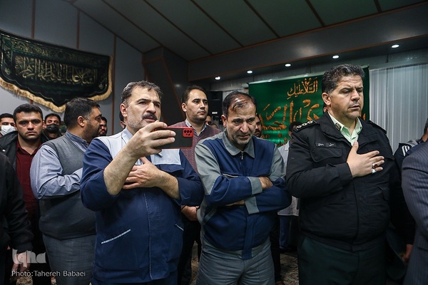 آیین وداع با پیکر شهید دفاع مقدس در بیمارستان نجمیه