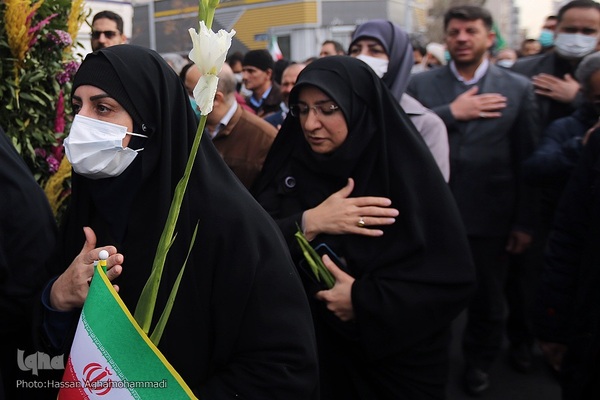 آیین خاکسپاری پیکر مطهر شهید گمنام دوران دفاع مقدس در وزارت تعاون، کار و رفاه اجتماعی