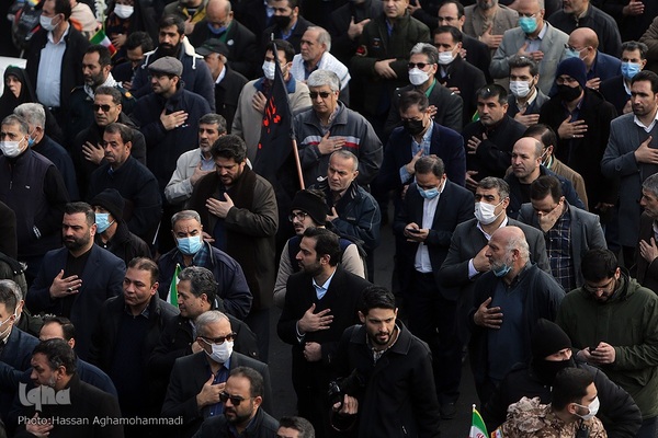 آیین خاکسپاری پیکر مطهر شهید گمنام دوران دفاع مقدس در وزارت تعاون، کار و رفاه اجتماعی