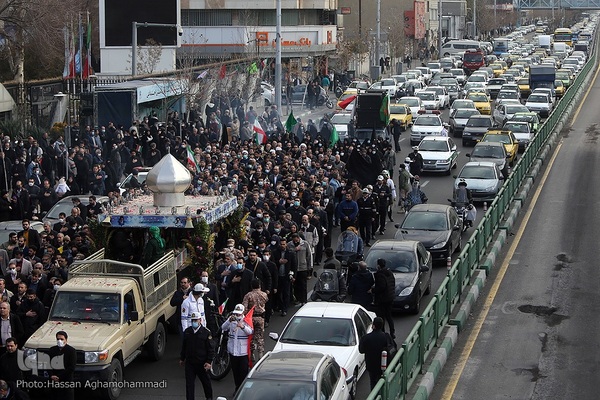 آیین خاکسپاری پیکر مطهر شهید گمنام دوران دفاع مقدس در وزارت تعاون، کار و رفاه اجتماعی