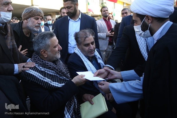 آیین خاکسپاری پیکر مطهر شهید گمنام دوران دفاع مقدس در وزارت تعاون، کار و رفاه اجتماعی