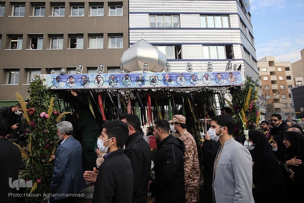 آیین خاکسپاری پیکر مطهر شهید گمنام دوران دفاع مقدس در وزارت تعاون، کار و رفاه اجتماعی