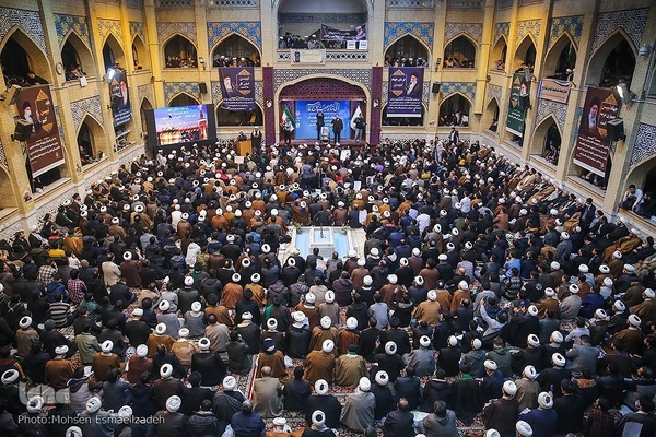 اجتماع حوزویان خراسان در حمایت از رهبر انقلاب