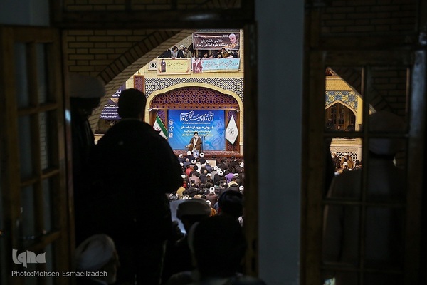 اجتماع حوزویان خراسان در حمایت از رهبر انقلاب