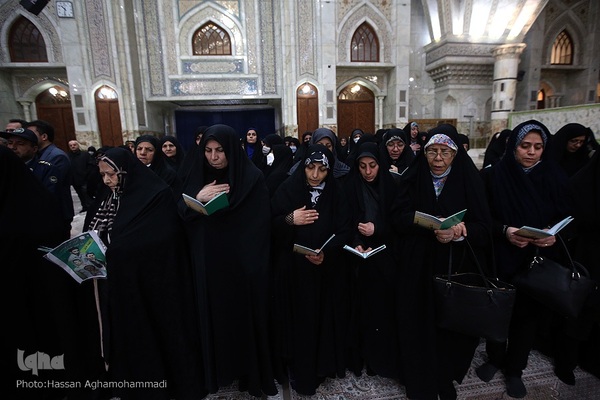 مراسم تجدید میثاق جامعه قرآنی کشور با آرمان‌های معمار کبیر انقلاب اسلامی، امام خمینی(ره) در حرم مطهر امام راحل