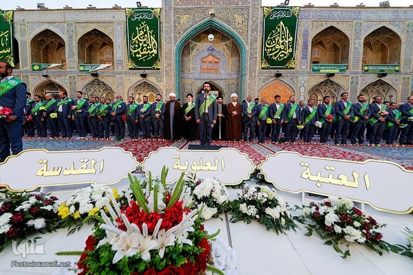 مراسم تبریک و تهنیت به حضرت امیرالمؤمنین