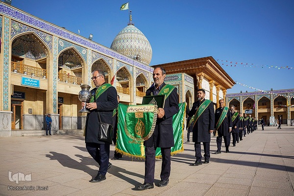 مراسم گلاب شویی ضریح مطهر حرم حضرت شاهچراغ (ع)‎‎