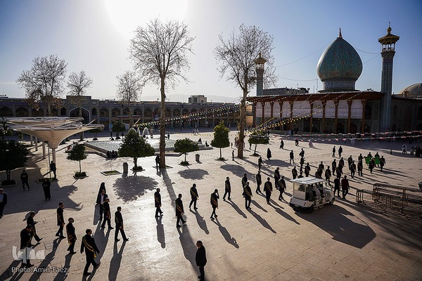 مراسم گلاب شویی ضریح مطهر حرم حضرت شاهچراغ (ع)‎‎