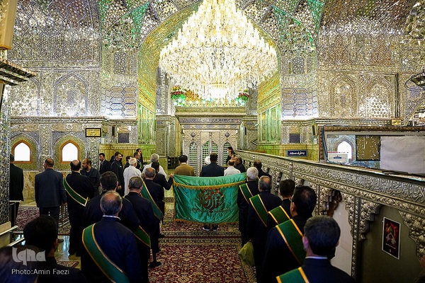 مراسم گلاب شویی ضریح مطهر حرم حضرت شاهچراغ (ع)‎‎