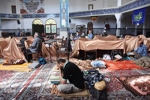 قرائت دعای ام داود در سومین روز مراسم معنوی اعتکاف