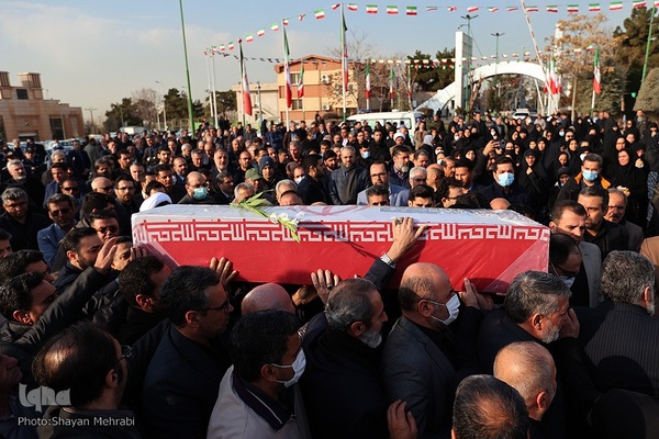 مراسم تشییع پیکر مرحوم اسماعیل احمدی، مدیر کل حوزه وزارتی وزارت ورزش و جوانان