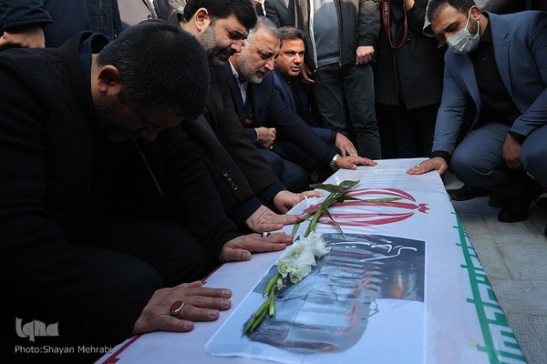 مراسم تشییع پیکر مرحوم اسماعیل احمدی، مدیر کل حوزه وزارتی وزارت ورزش و جوانان