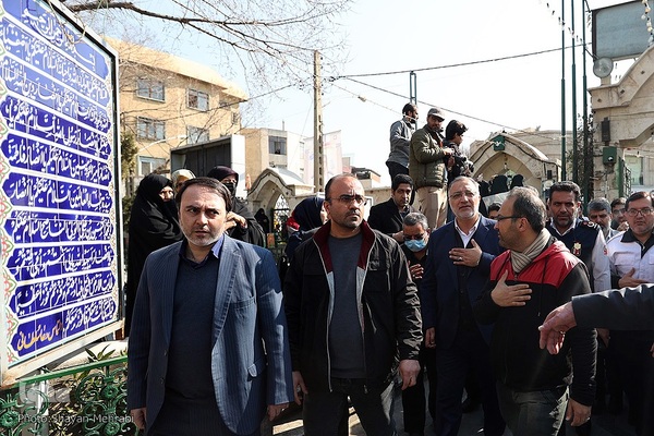 مراسم تشییع و خاکسپاری پیکر آتش نشان شهید «قریب رضا دارابی»