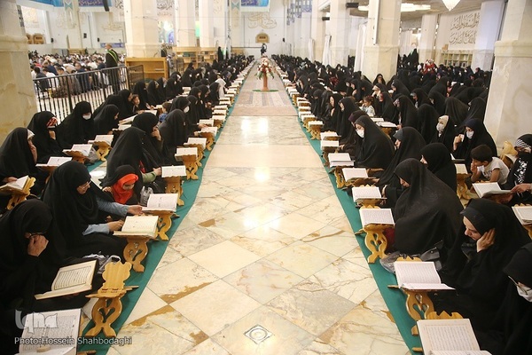 پایان ترتیل خوانی قرآن در حرم مطهر بانوی کرامت، حضرت معصومه (س)