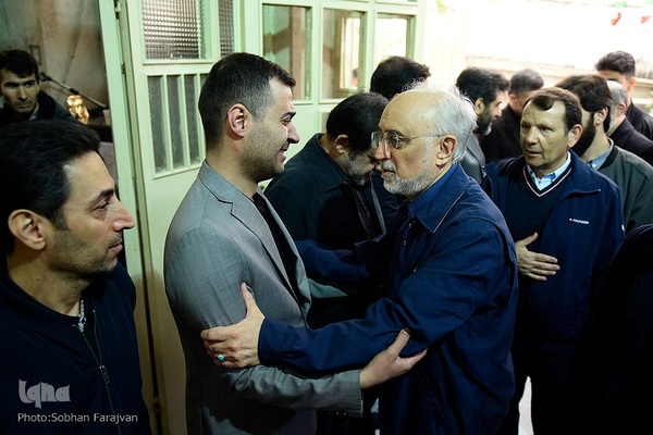 مراسم تشییع پیکر مرحوم حسن غفوری‌فرد در حسینیه جماران