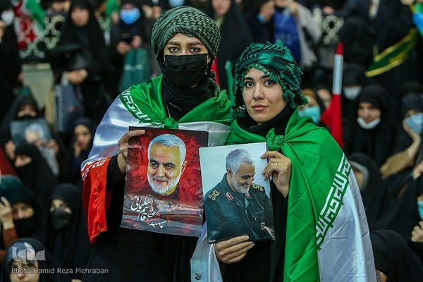 مراسم بزرگداشت سالروز شهادت سردار سلیمانی در مصلی تهران