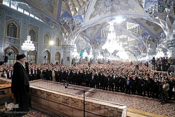 حضور و سخنرانی در اجتماع زائران و مجاوران حرم مطهر رضوی