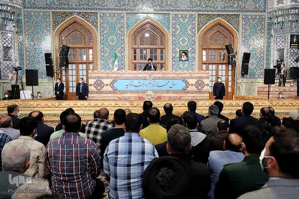 حضور و سخنرانی در اجتماع زائران و مجاوران حرم مطهر رضوی