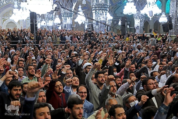 حضور و سخنرانی در اجتماع زائران و مجاوران حرم مطهر رضوی