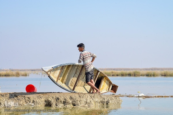 پیوند آب و آسمان در تالاب شادگان