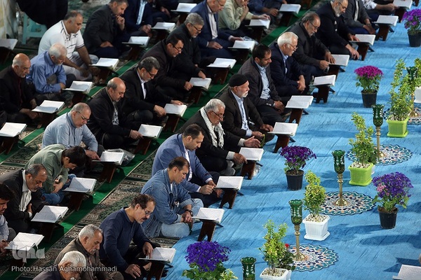 مراسم جزء خوانی قرآن کریم در مصلی امام علی(ع) حرم مطهر حضرت عبدالعظیم حسنی (ع)