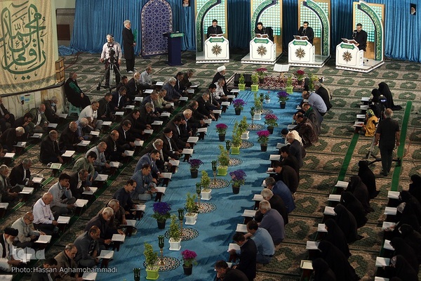 مراسم جزء خوانی قرآن کریم در مصلی امام علی(ع) حرم مطهر حضرت عبدالعظیم حسنی (ع)