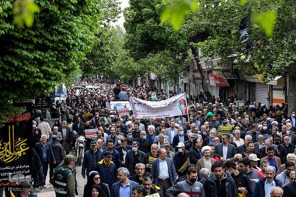 راهپیمایی روز قدس در قزوین