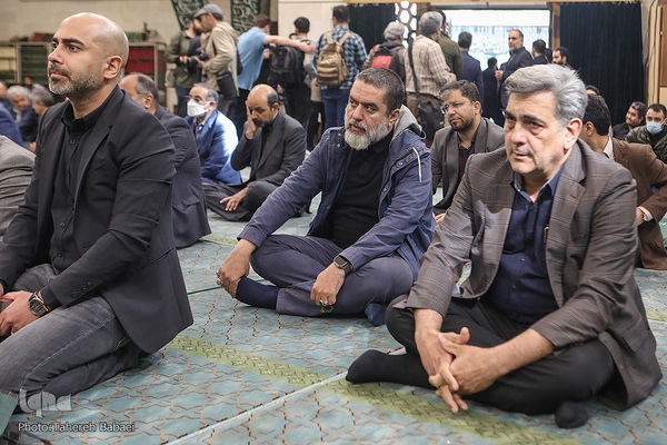  تشییع پیکر مرحوم عماد افروغ در مسجد دانشگاه تهران
