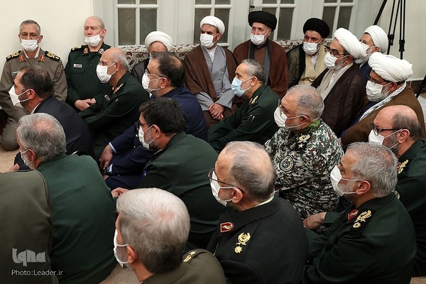 دیدار جمعی از فرماندهان ارشد نیروهای مسلح با رهبر معظم انقلاب