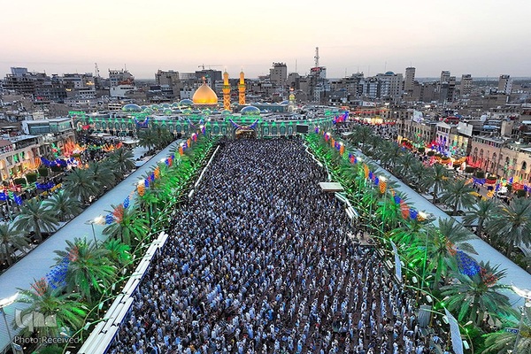 نماز عید فطر در بین‌الحرمین کربلای معلی