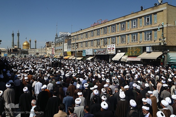 مراسم تشییع پیکر شهید آیت‌الله سلیمانی در شهر مقدس قم