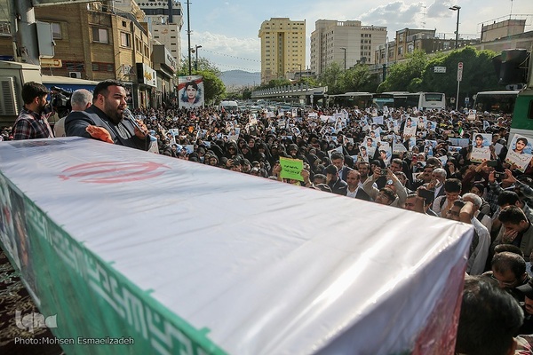 مراسم تشییع پیکر حمیدرضا الداغی، از شهدای مدافع امنیت و امر به معروف و نهی از منکر