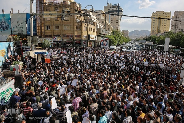 مراسم تشییع پیکر حمیدرضا الداغی، از شهدای مدافع امنیت و امر به معروف و نهی از منکر