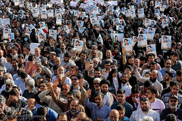 مراسم تشییع پیکر حمیدرضا الداغی، از شهدای مدافع امنیت و امر به معروف و نهی از منکر