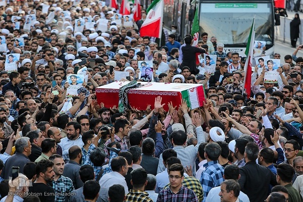 مراسم تشییع پیکر حمیدرضا الداغی، از شهدای مدافع امنیت و امر به معروف و نهی از منکر