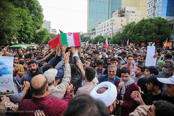 مراسم تشییع پیکر حمیدرضا الداغی، از شهدای مدافع امنیت و امر به معروف و نهی از منکر