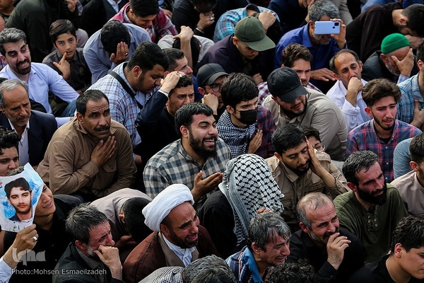 مراسم تشییع پیکر حمیدرضا الداغی، از شهدای مدافع امنیت و امر به معروف و نهی از منکر