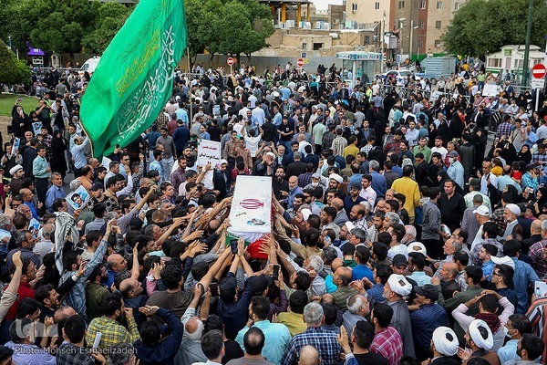 مراسم تشییع پیکر حمیدرضا الداغی، از شهدای مدافع امنیت و امر به معروف و نهی از منکر