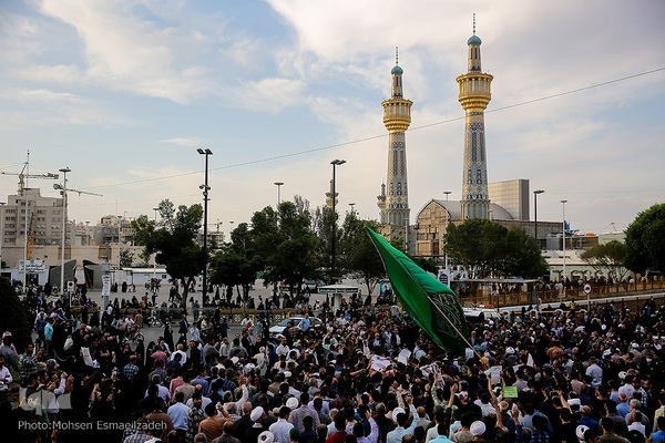 مراسم تشییع پیکر حمیدرضا الداغی، از شهدای مدافع امنیت و امر به معروف و نهی از منکر