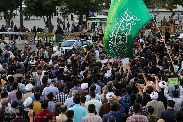 مراسم تشییع پیکر حمیدرضا الداغی، از شهدای مدافع امنیت و امر به معروف و نهی از منکر