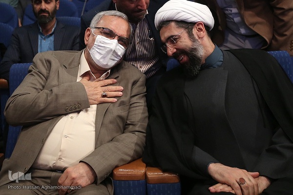 حجت‌الاسلام والمسلمین مصطفی رستمی، رئیس نهاد نمایندگی مقام معظم رهبری در دانشگاه‌ها و بهرام عین‌اللهی، وزیر بهداشت، درمان و آموزش پزشکی
