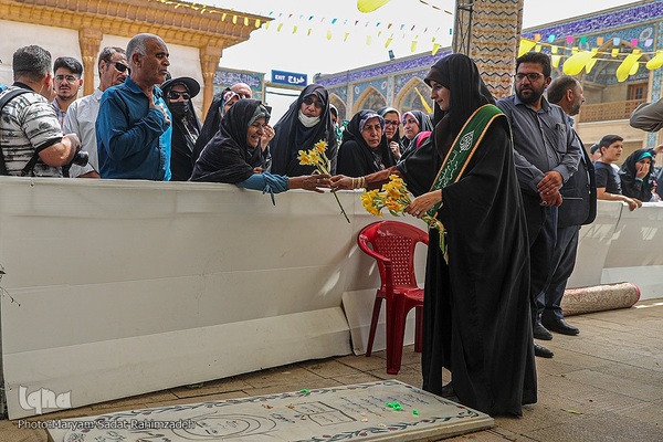 شادپیمایی دختران شیرازی در سالروز ولادت حضرت معصومه (س)
