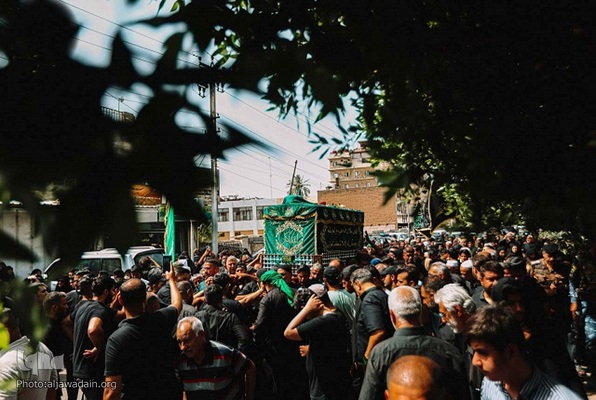 تشییع تابوت نمادین حوضه حکمت امام محمد جواد