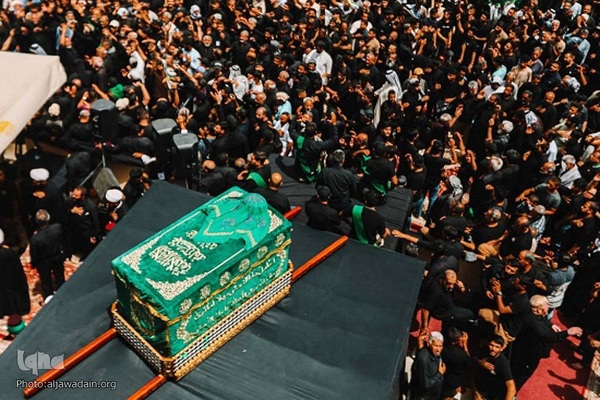 تشییع تابوت نمادین حوضه حکمت امام محمد جواد