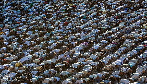 مراسم نماز عید قربان در جوار حرم امام حسین و برادرش عباس (ع)